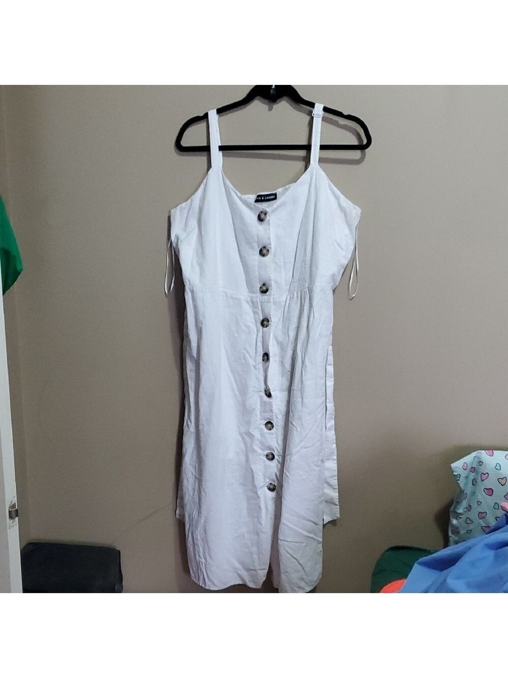 Love & Legend White Button-Down Dress Size 2x